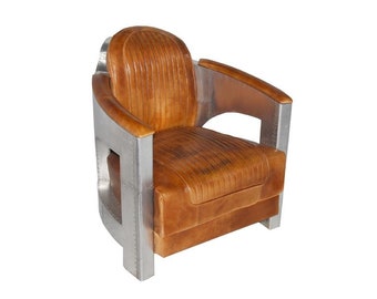 NEW Aircraft furniture copper leather revolving