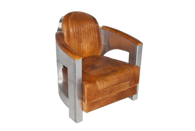 NEW Aircraft furniture copper leather revolving image 1