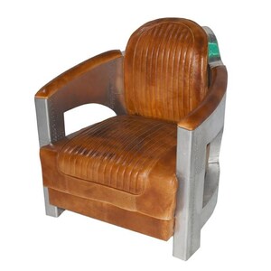 NEW Aircraft furniture copper leather revolving image 3