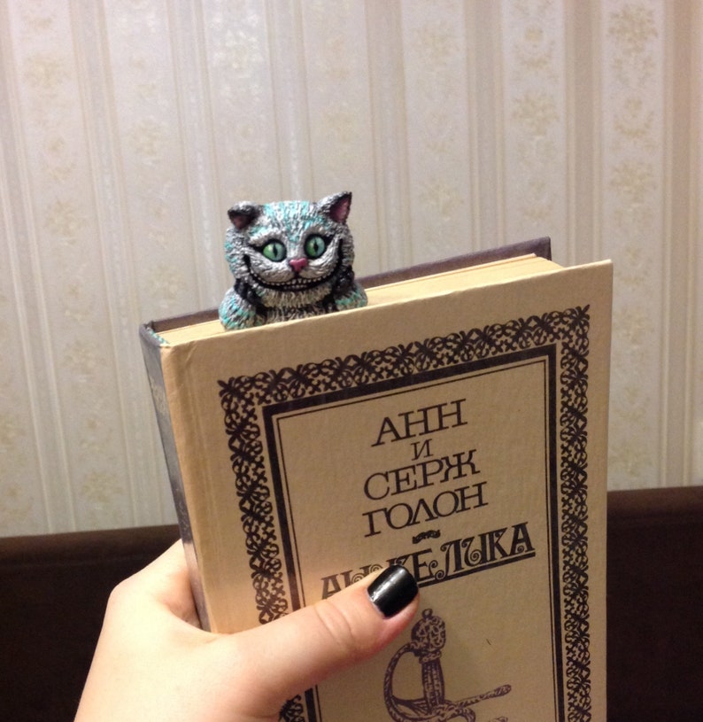 Bookmark Cheshire Cat. Gift for book. Bookmark Alice in Etsy