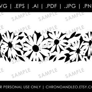 Pyrex Daisy Silhouette Floral Retro 60s .pdf .svg .ai .eps .jpg .png | Cricut Silhouette Graphics | Vintage Downloadable Digital Designs