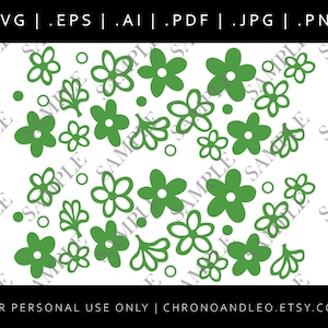 Pyrex Corning Crazy Daisy Spring Blossom .pdf .svg .ai .eps .jpg .png | Cricut Silhouette Graphics | 1950 Retro Vintage Downloadable Designs