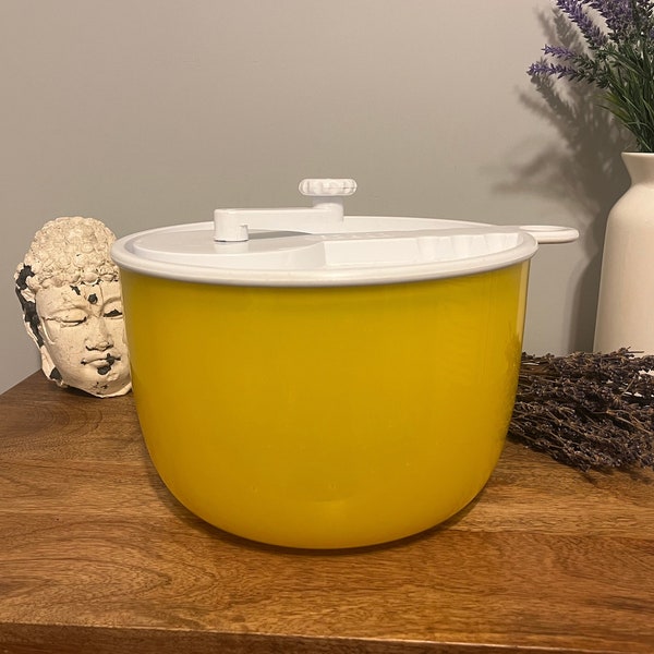 COPCO Retro Mod Salad Spinner Sam Lebowitz #604 Yellow Excellent Condition Clean