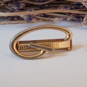 Vintage 1970s Gold Tone Letter G Tie Clip Bar Swank