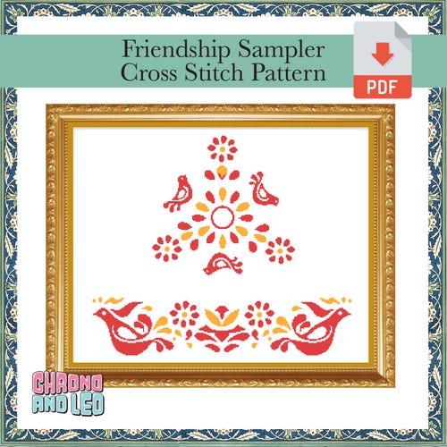 Pyrex Friendship Cross Stitch Pattern Digital Download