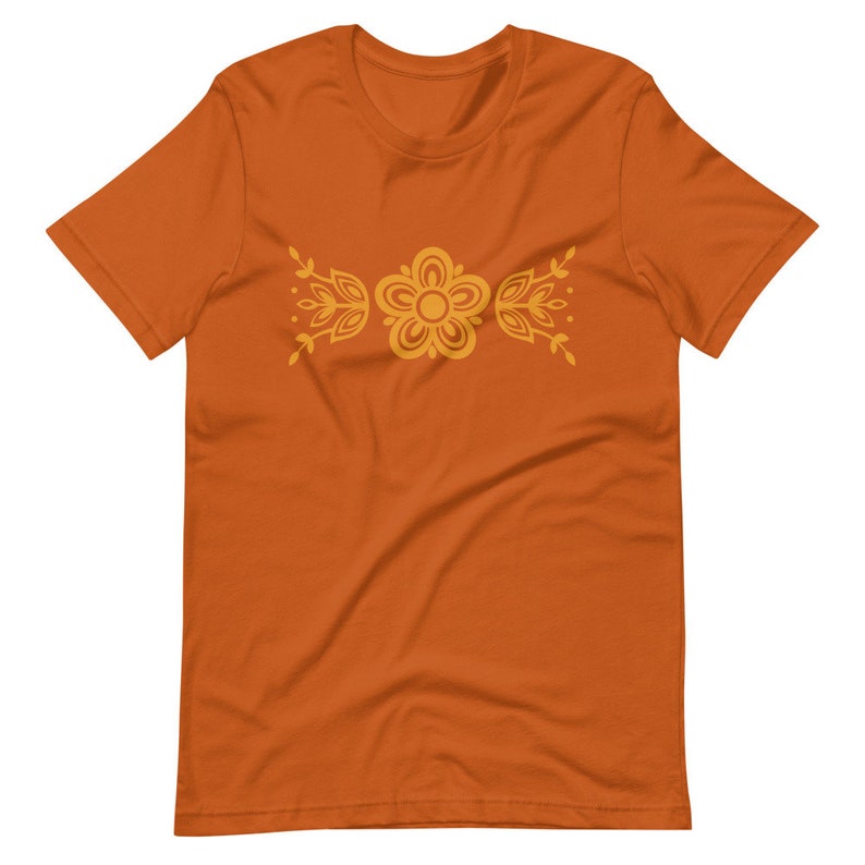 Vintage Inspired Clothing Pyrex T-shirt Butterfly Gold Retro 1970s Flower Short-Sleeve Unisex T-Shirt