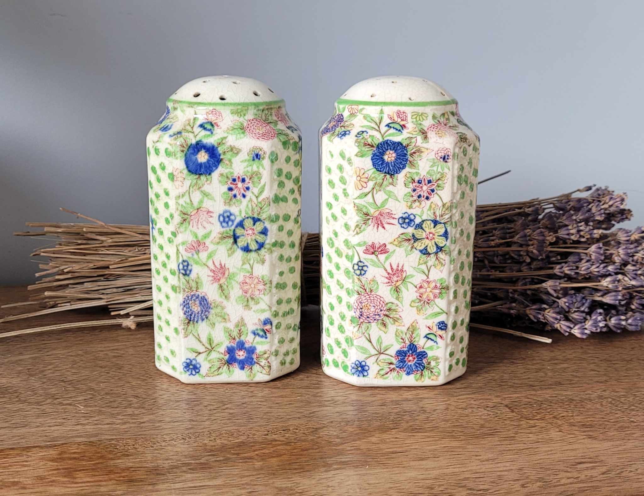 Nihon Japan Chintz Porcelain Sugar Shaker Muffineers - 2 Available