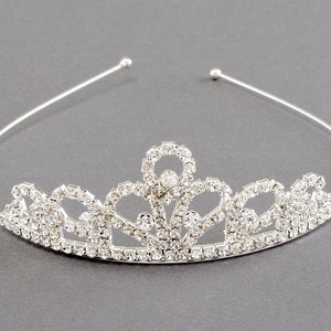 Strass Diadem silber Hochzeit Karneval Weinkönigin Bild 2