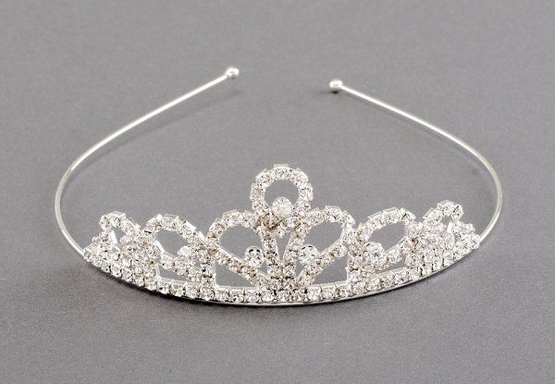 Strass Diadem silber Hochzeit Karneval Weinkönigin Bild 2