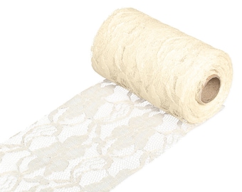 Spitzenband creme 12cm Tischläufer Spitze