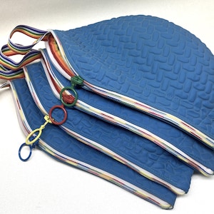 Bademützen-Beutel  - Kulturtasche - Kosmetiktäschchen, Waschbeutel, Tasche, Badekappentasche, Shabby  Farbe Blue