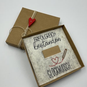 Geschenk zur bestandenen Prüfung  Abschluss Anerkennung   Schriftfarbe Anthrazit
