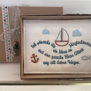 Glückwunschkarte aus Filz, Geldgeschenk, Geschenkbox, Gutscheinbox, ... Geburt, Taufe, Kommunion... ... Einschulung..