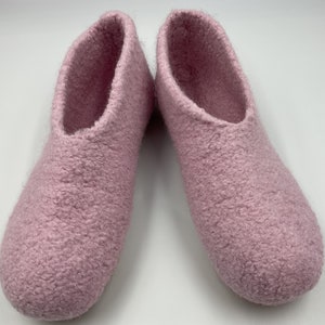 Felt slippers - Ballerie - color PINK - knitted slippers from size 33