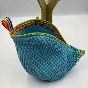 Bathing cap bag - toiletry bag - cosmetic bag, wash bag, bag, swimming cap bag, shabby color turquoise/aqua blue