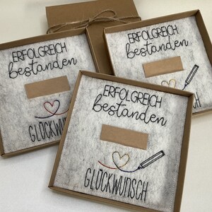 Geschenk zur bestandenen Prüfung  Abschluss Anerkennung   Schriftfarbe Anthrazit