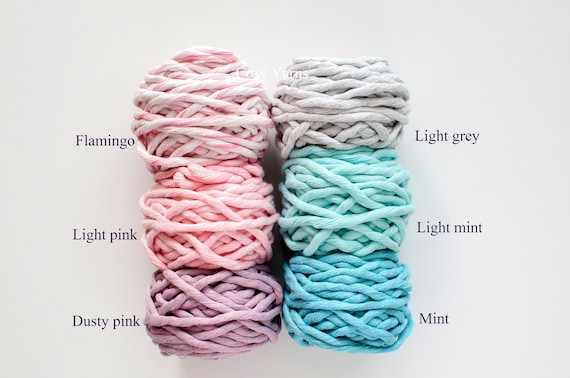 5mm Macrame Rustic Cotton Rope Twist Cord String Colorful Hand DIY