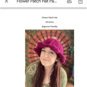 Flower Patch Hat Pattern