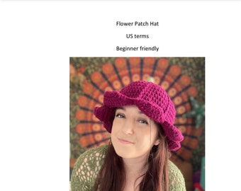 Gehäkelte Blumen Flicken-Hut-Muster: Fairycore Beanie (PDF-Muster)