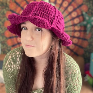 Flower Patch Hat~ Made to Order~ Flower/Boho/Fairy/Fairycore/Cottagecore/Cottagestyle/Naturecore/Goblincore/Hippie/Festival