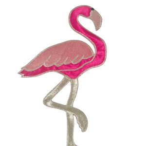 Iron on Hot Pink Flamingo Patch Summer Tropical Patch Large Patch