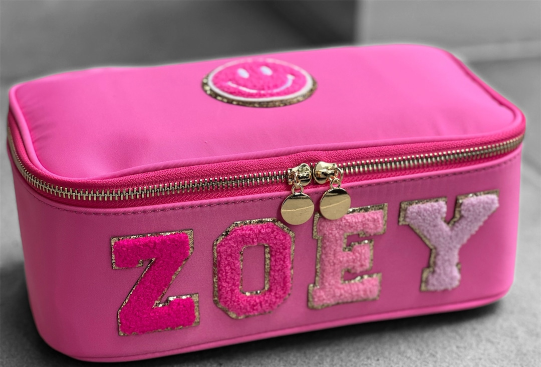 Nylon Cosmetic Bag Mirror Makeup Bag Nylon Pouch Preppy Pouch Personalized Bag Etsy