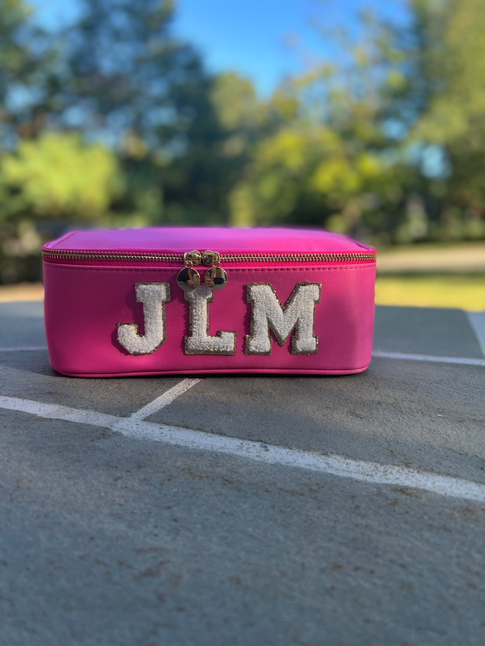 Nylon Cosmetic Bag Mirror Makeup Bag Nylon Pouch Preppy Etsy