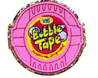 Stick on Bubble Gum Patch | Pink Candy Sticker Phone case | Embroidered Patch Kitschy Fun