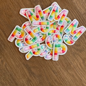 Rainbow Letters Sticker Letters Rainbow Stick on Letters - Etsy