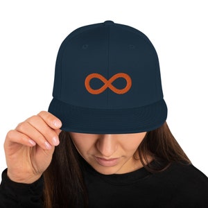 BTC To Infinity Navy Snapback Hat - Bitcoin Hat - Bitcoin Cap - BTC - Hodl