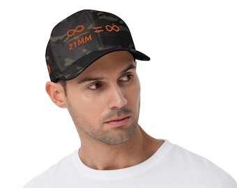 Camo Infinity Divided By 21 Million Bitcoin Hat