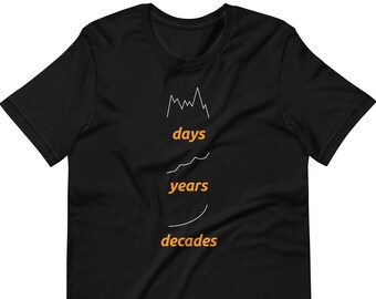 Days vs Years vs Decades Bitcoin T-shirt
