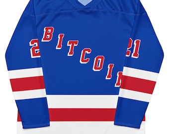 Blue and Red Bitcoin Jersey