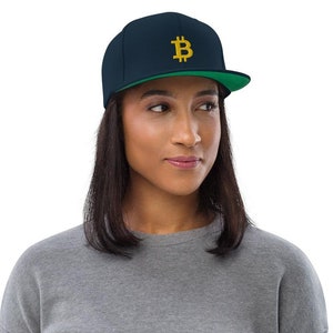 Gold Symbol Bitcoin Snapback Hat - Bitcoin Cap - Bitcoin Merch