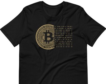 Gold Bitcoin Bits T-Shirt