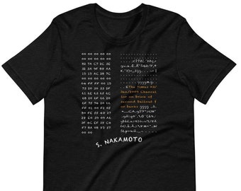 Genesis Block Chalkboard Bitcoin T-Shirt - Bitcoin Merchandise