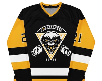 Black And Yellow Honeybadger Bitcoin Jersey