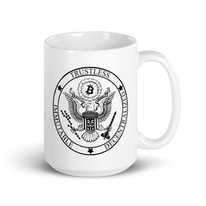 Bitcoin Badge Mug - Bitcoin Merchandise - BTC - Coffee & Tea