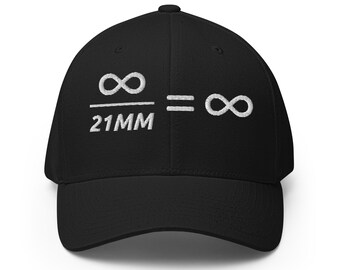 Black Infinity Divided By 21 Million Bitcoin Hat