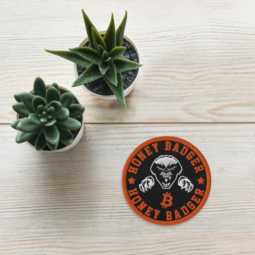 Honey Badger Embroidered Bitcoin Patch - Bitcoin Merch - BTC - Etsy