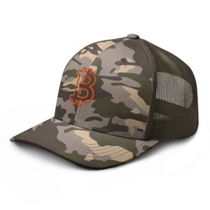 Camouflage Bitcoin Hat | Camo / Olive | Trucker Cap