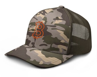 Camouflage Bitcoin Hat | Camo / Olive | Trucker Cap