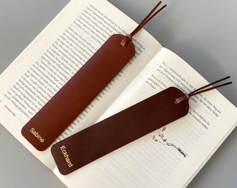 Personalized leather bookmark in many colors and designs, a special gift for friends and family