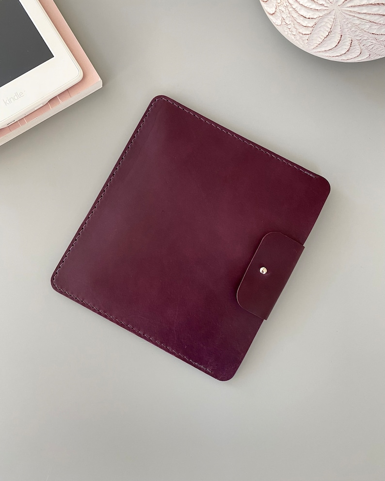 E-Reader und Tablet-Tasche aus Leder in Hellbraun für Kindle, Tolino, Kobo, PocketBook und Onyx Boox Geräte sowie für kleinere Tablets Bild 9