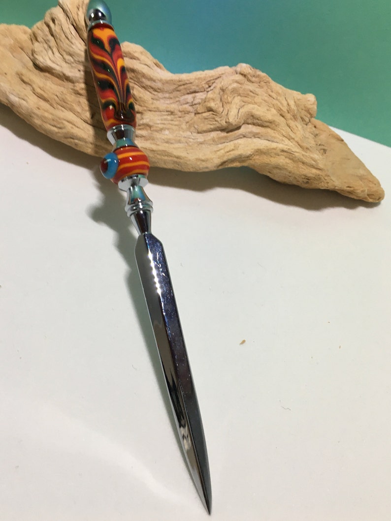 Letter opener with lampwork bead