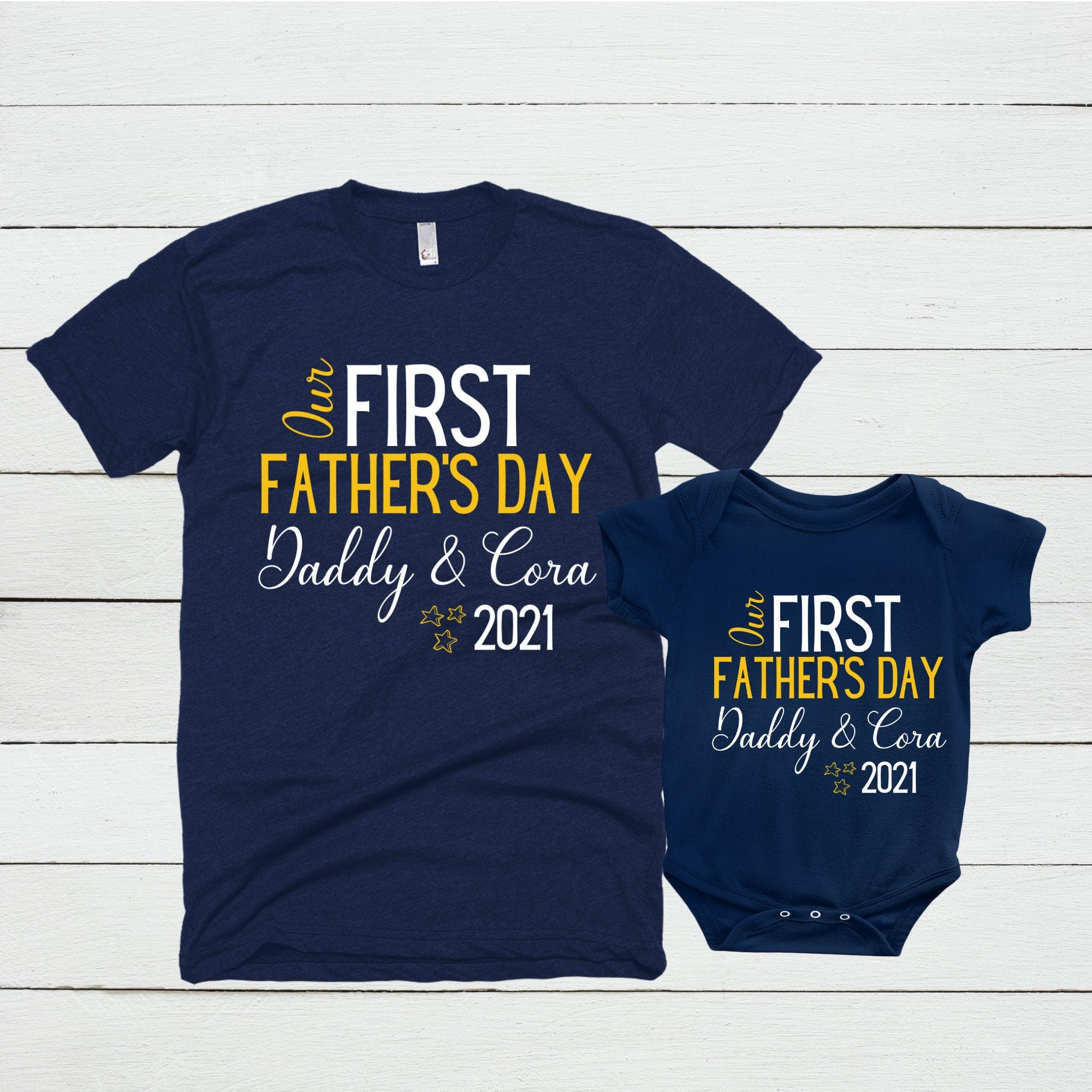 first fathers day shirts for dad and daughter