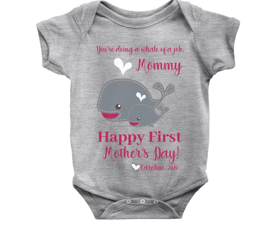 Custom Personalized FIRST MOTHER'S DAY Bodysuit Romper | Etsy