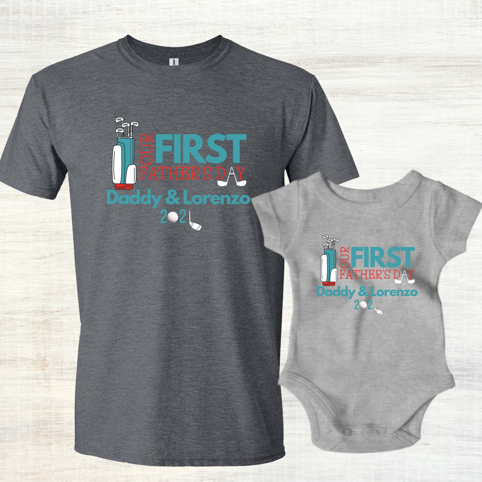 Irst Father's Day GOLF ShirtsMatching Father SonGolfing Etsy