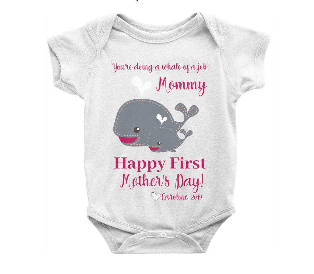 Custom Personalized FIRST MOTHER'S DAY Bodysuit Romper | Etsy