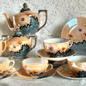 1940s Japan Lusterware Tea Set